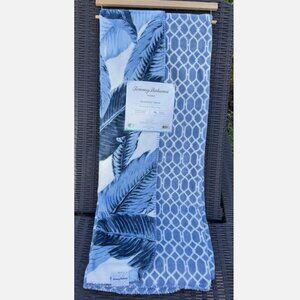 Tommy Bahama Vintage Palms Coco Flannel Fleece Reversible Throw Blanket 50"x 70"